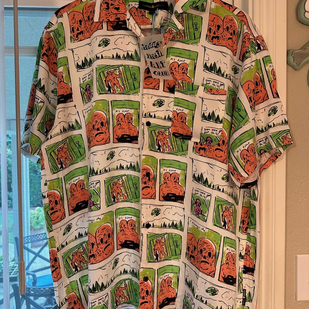 Teddy Fresh Comic Print Men's Shirt